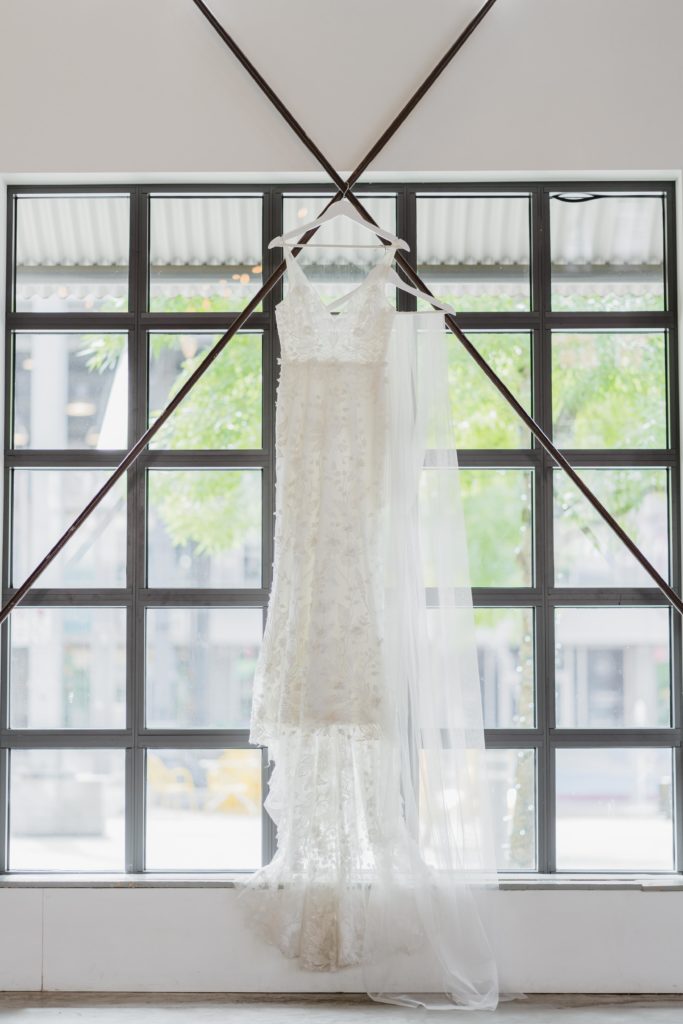 Wedding Dress on window